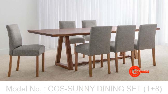 COS-SUNNY DINING SET (1+8)